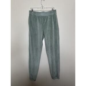 Sacre' Solei Velour Jogger Women's Size Medium Gathered Waistband Soft Lounge